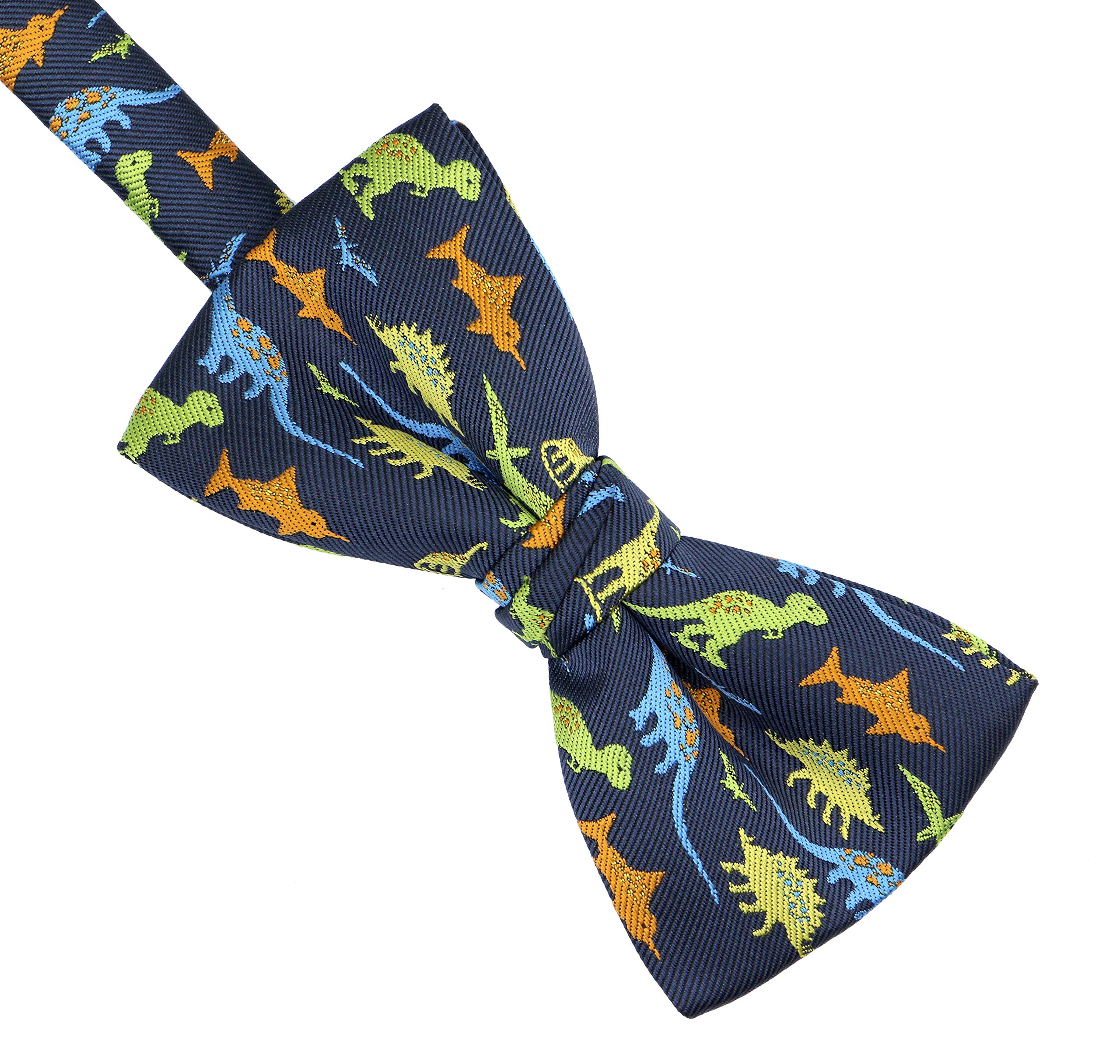 OCIA Boys Dinosaur Sharks Pattern Pre-Tied Bowtie Kids Adjustable Bow Tie - Image 3