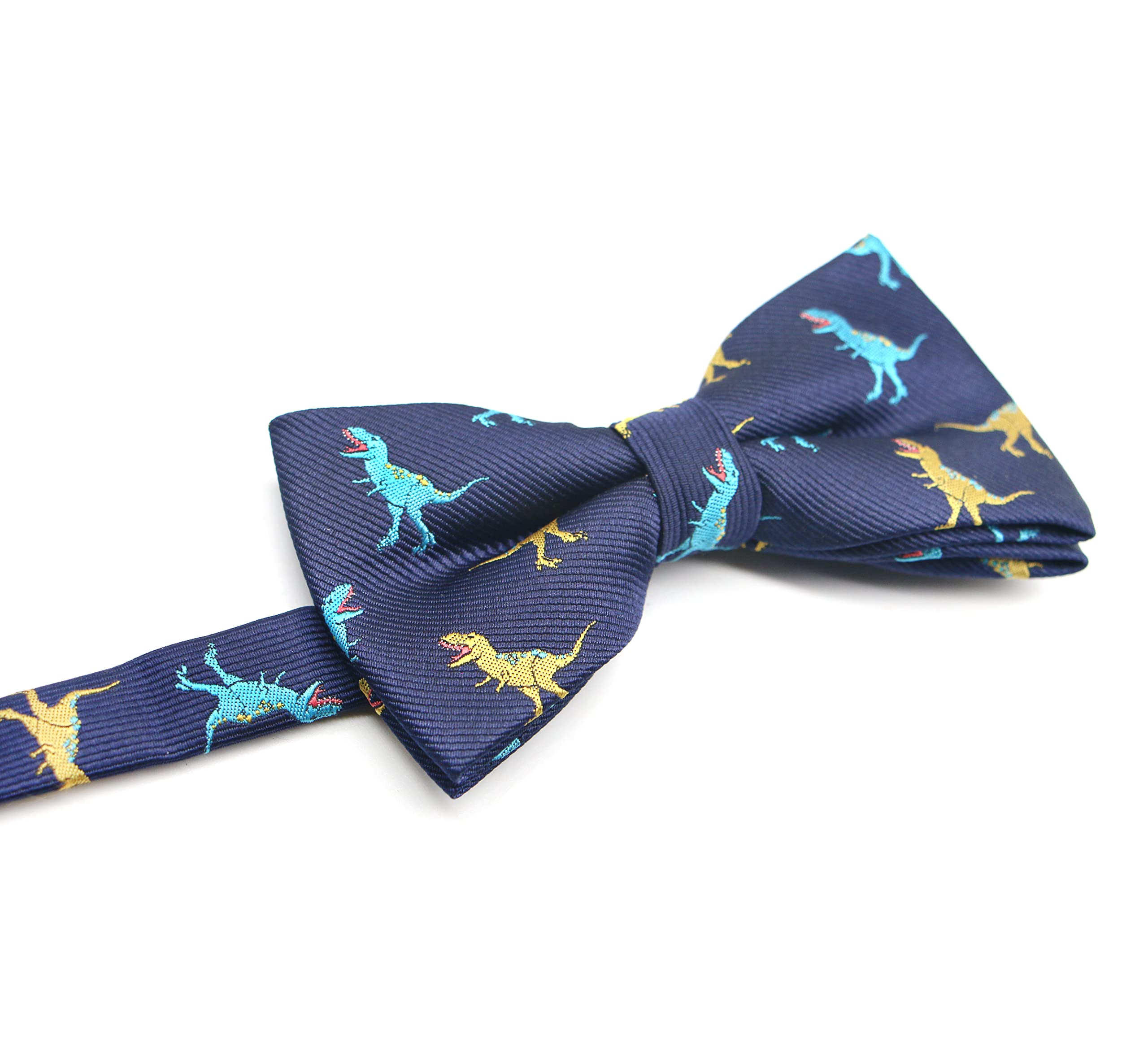 OCIA Boys Dinosaur Sharks Pattern Pre-Tied Bowtie Kids Adjustable Bow Tie - Image 3