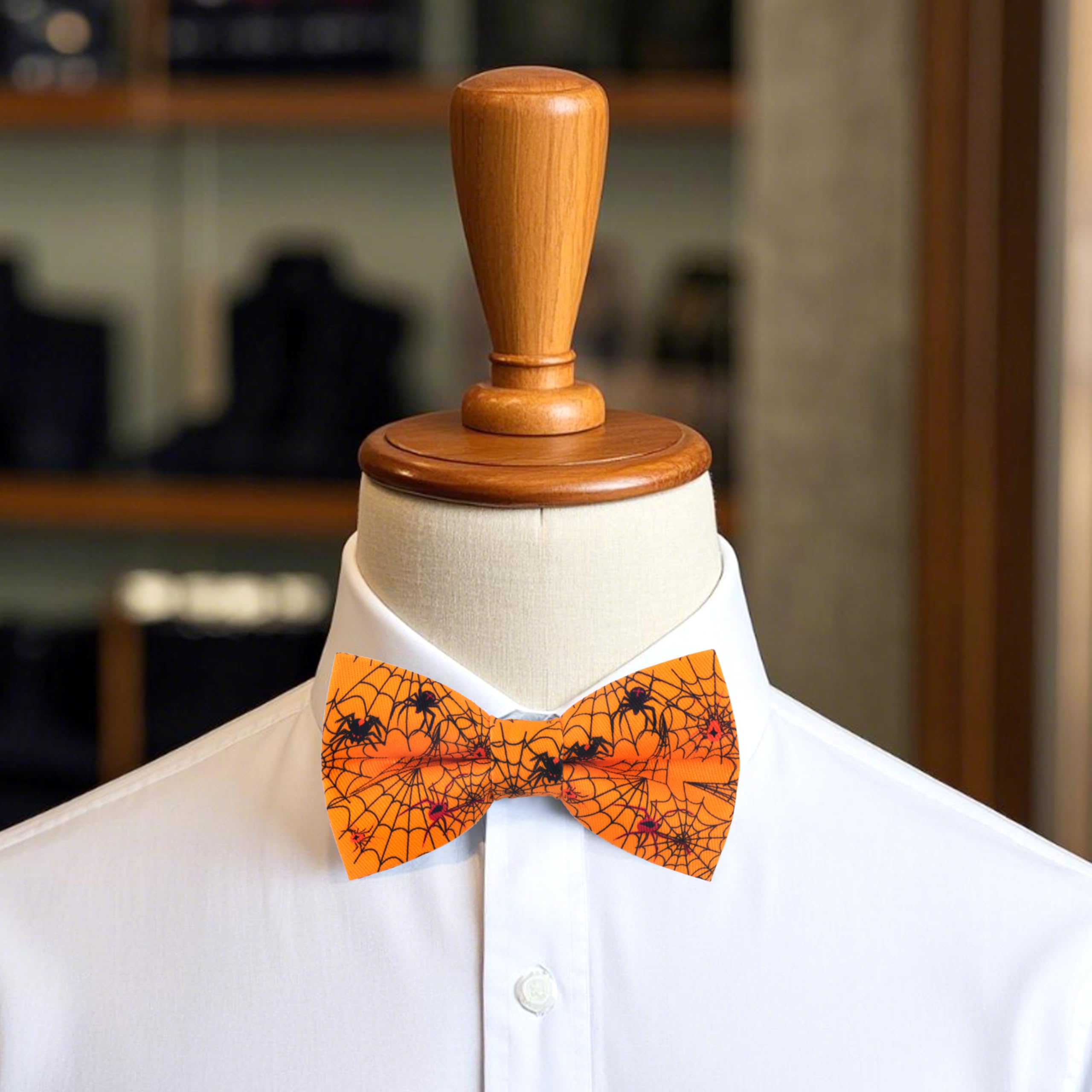 OCIA Cotton Festival Pattern Printed Bow Tie Adjustable Pre-tied Bowtie for Mens - Image 4