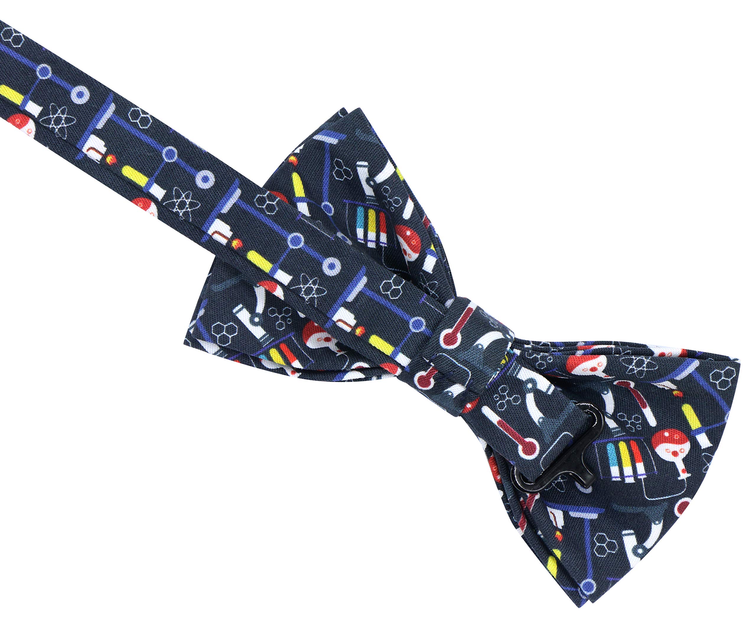 OCIA Cotton Pattern Printed Bow Tie Pre-tied Adjustable Bowtie for Mens & Boys - Image 3