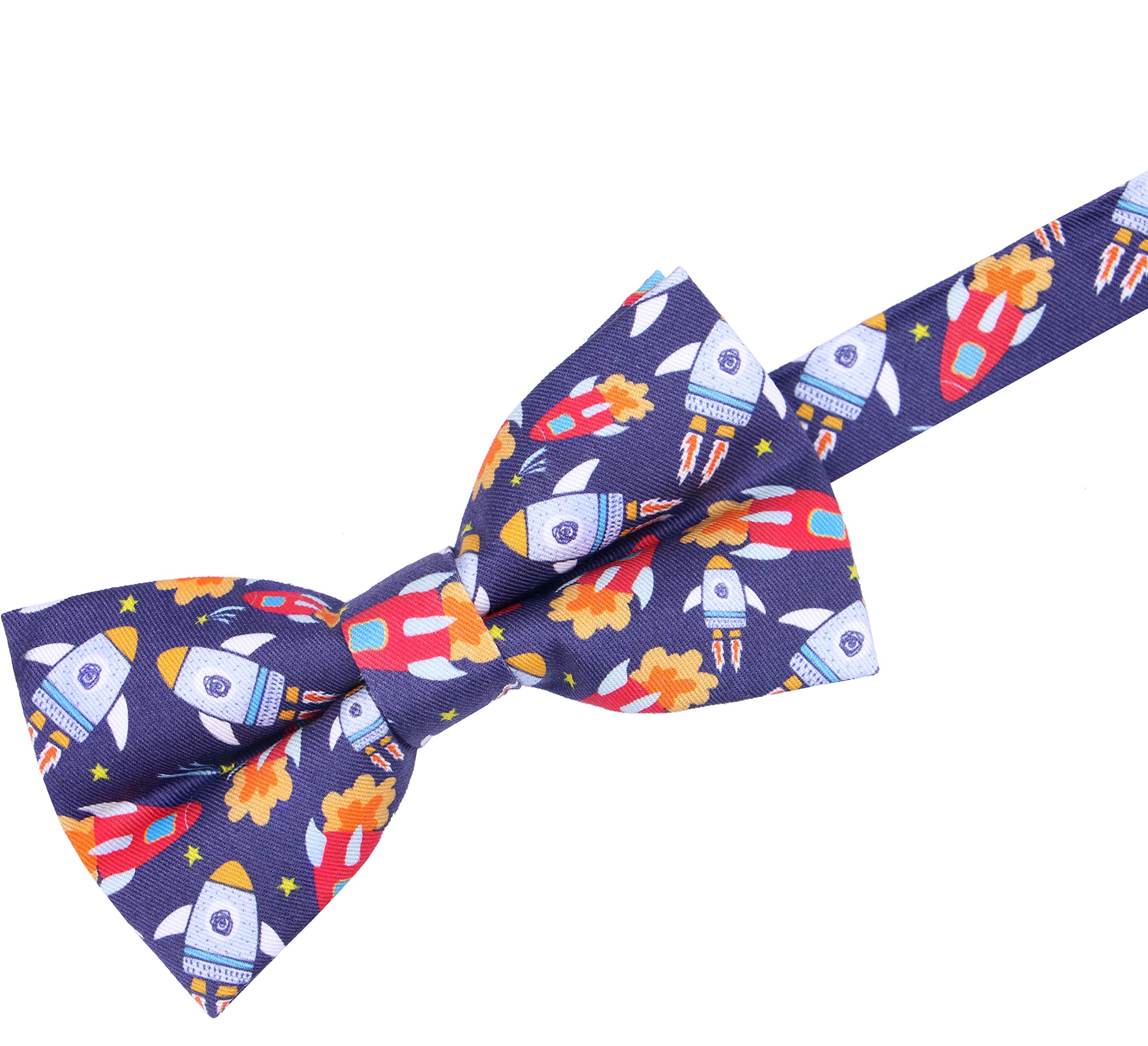 OCIA Cotton Pattern Printed Bow Tie Pre-tied Adjustable Bowtie for Mens & Boys - Image 3