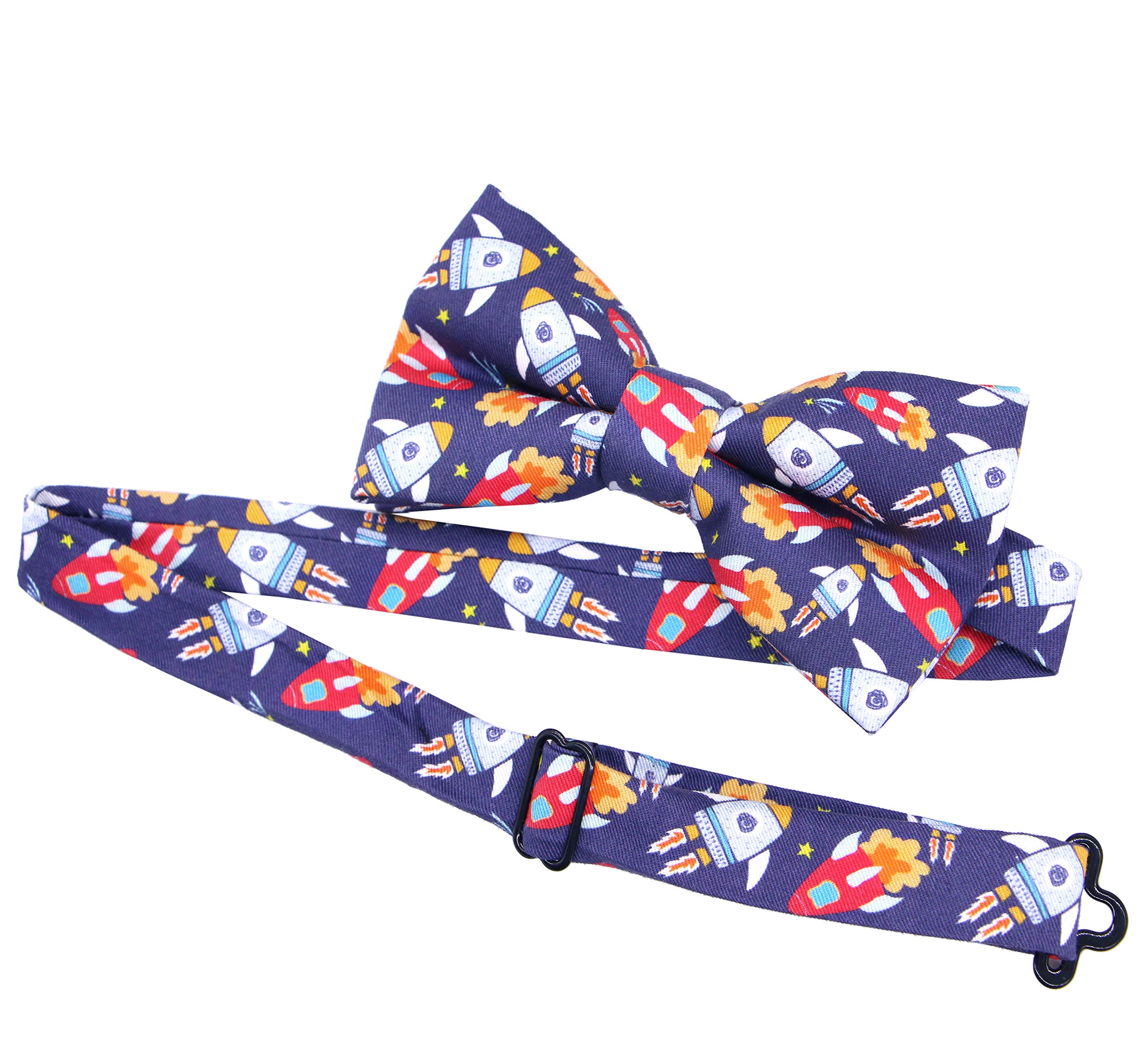OCIA Cotton Pattern Printed Bow Tie Pre-tied Adjustable Bowtie for Mens & Boys - Image 4