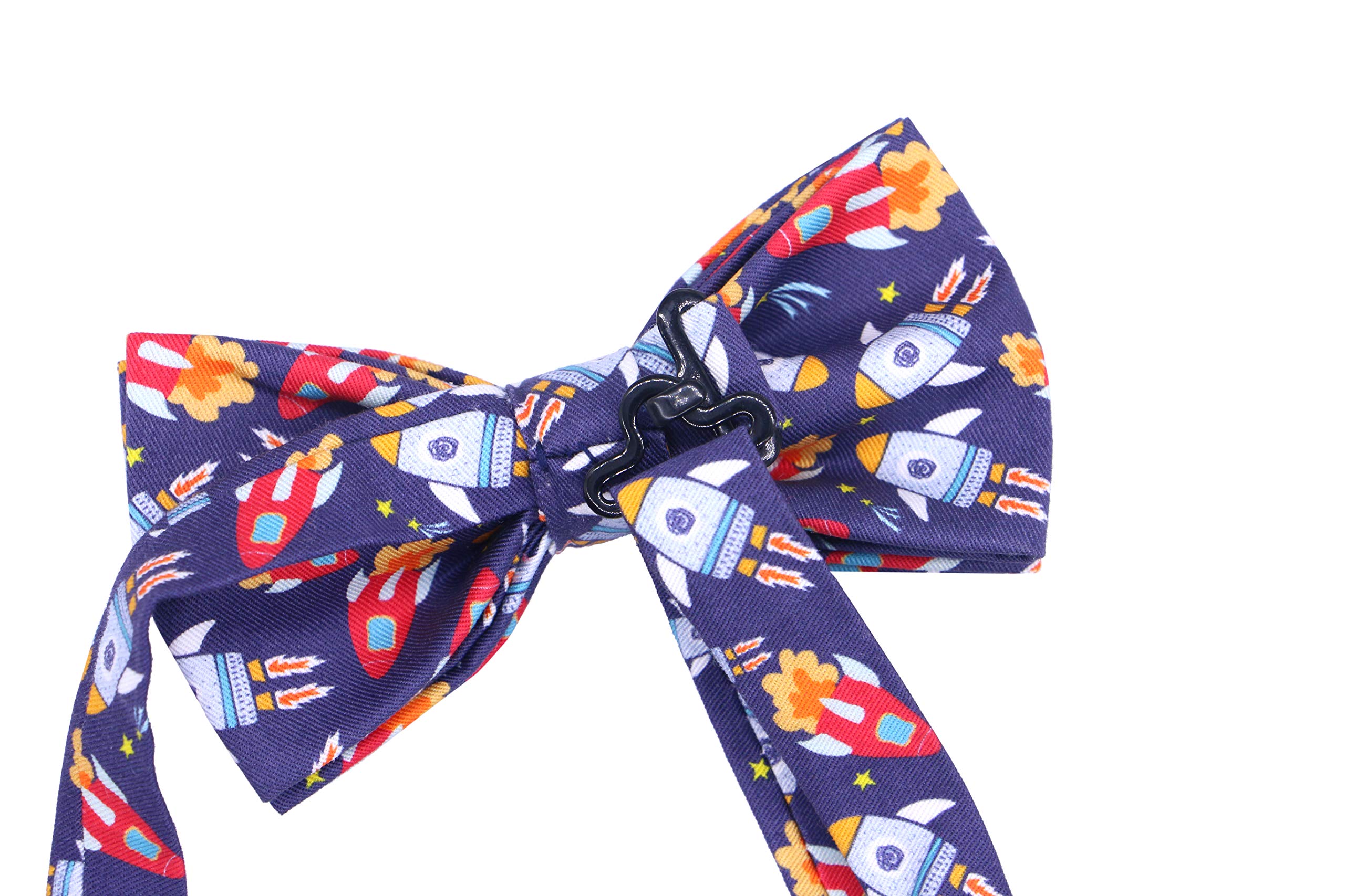 OCIA Cotton Pattern Printed Bow Tie Pre-tied Adjustable Bowtie for Mens & Boys - Image 5