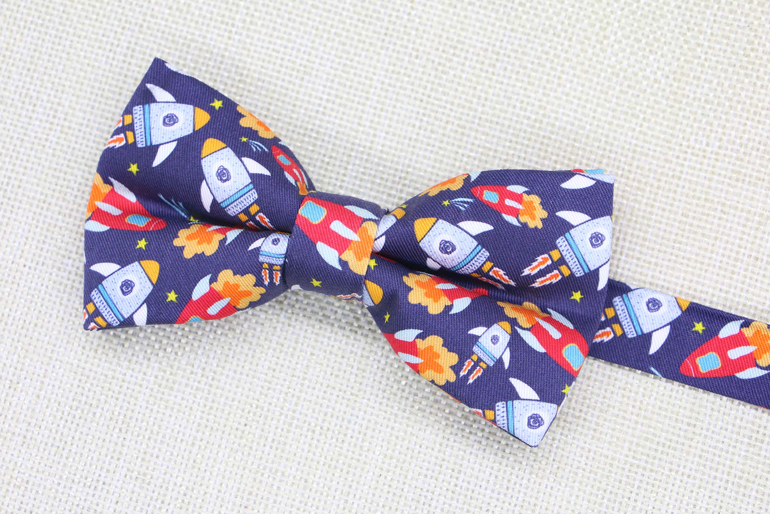 OCIA Cotton Pattern Printed Bow Tie Pre-tied Adjustable Bowtie for Mens & Boys - Image 6