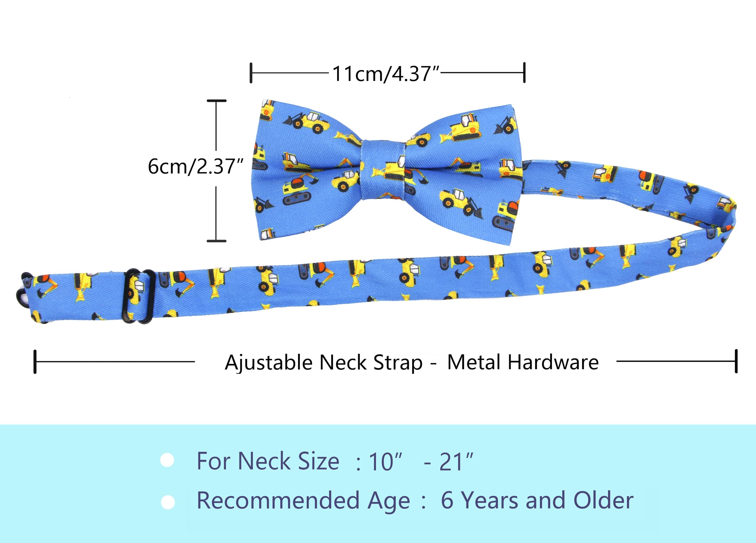 OCIA Cotton Pattern Printed Bow Tie Pre-tied Adjustable Bowtie for Mens & Boys - Image 3