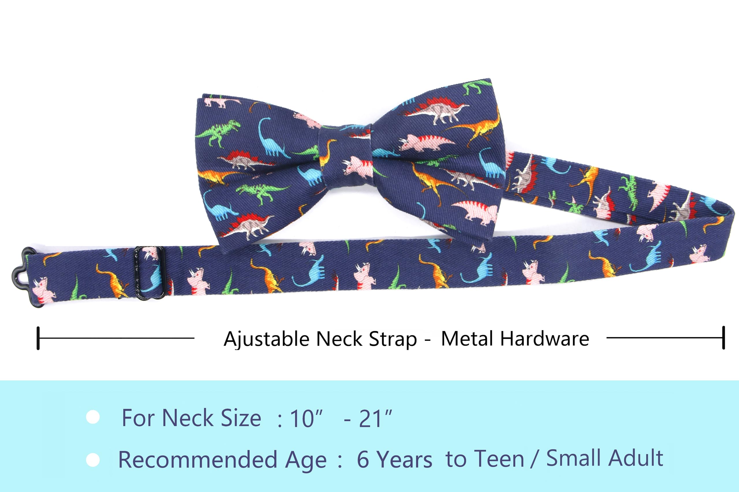 OCIA Cute Pattern Pre-tied Bow Tie Adjustable Bowties for Adult & Children - Image 3