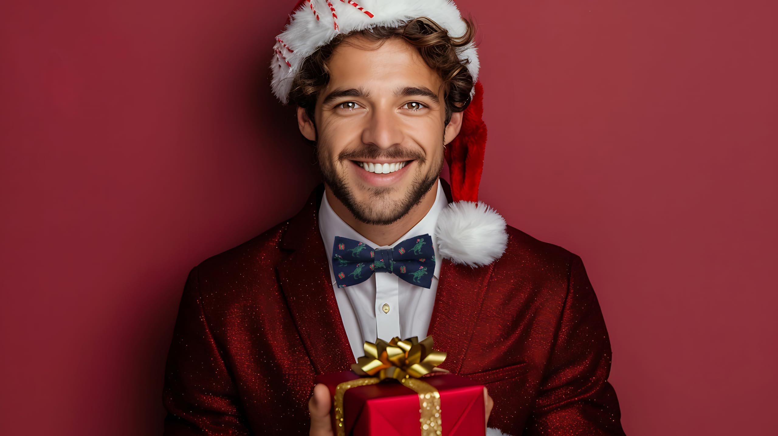 OCIA Holiday Pre-Tied Bowtie Christmas Halloween Festival Pattern Bow Tie for Men Boys - Image 5