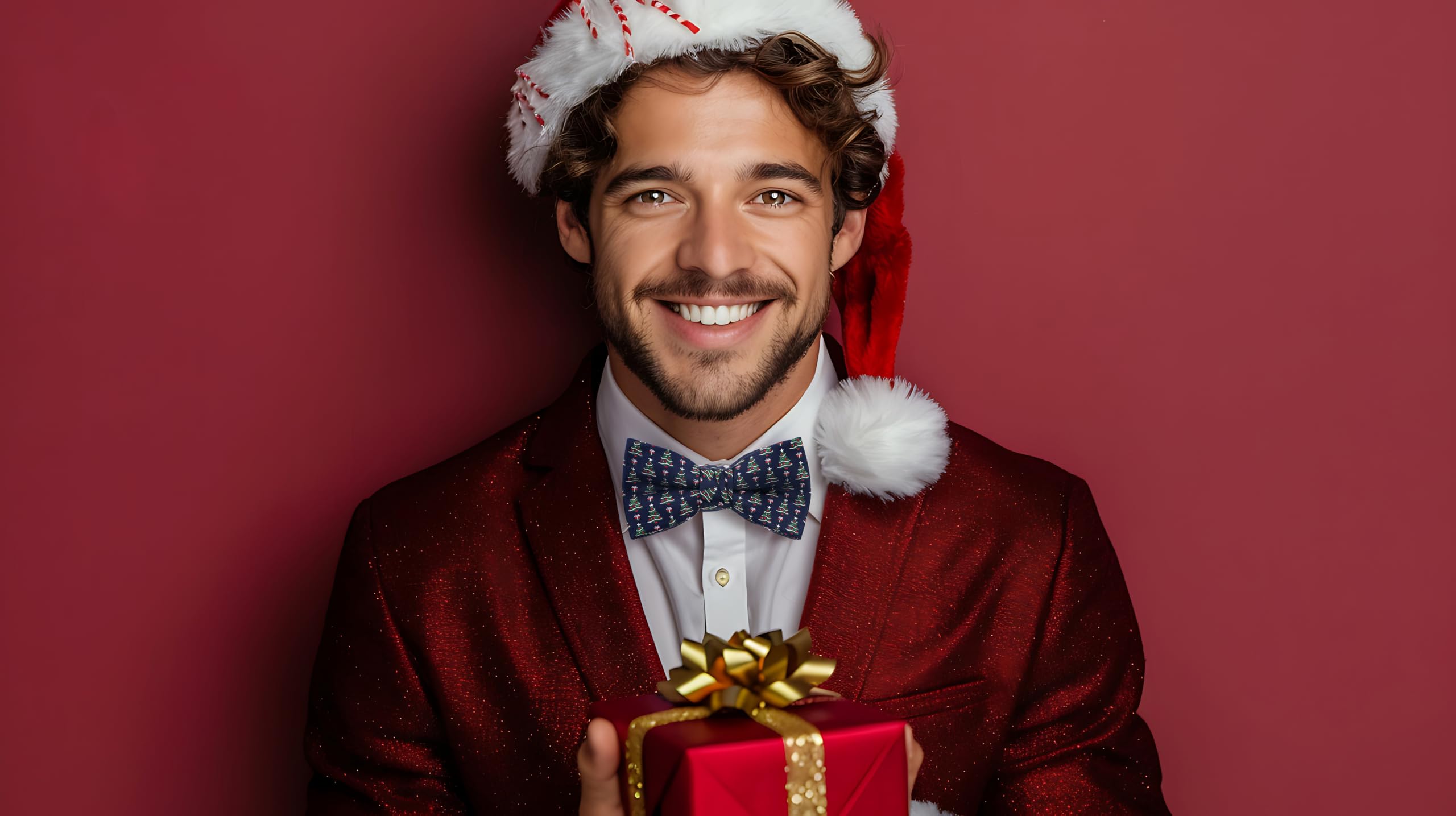 OCIA Holiday Pre-Tied Bowtie Christmas Halloween Festival Pattern Bow Tie for Men Boys - Image 6