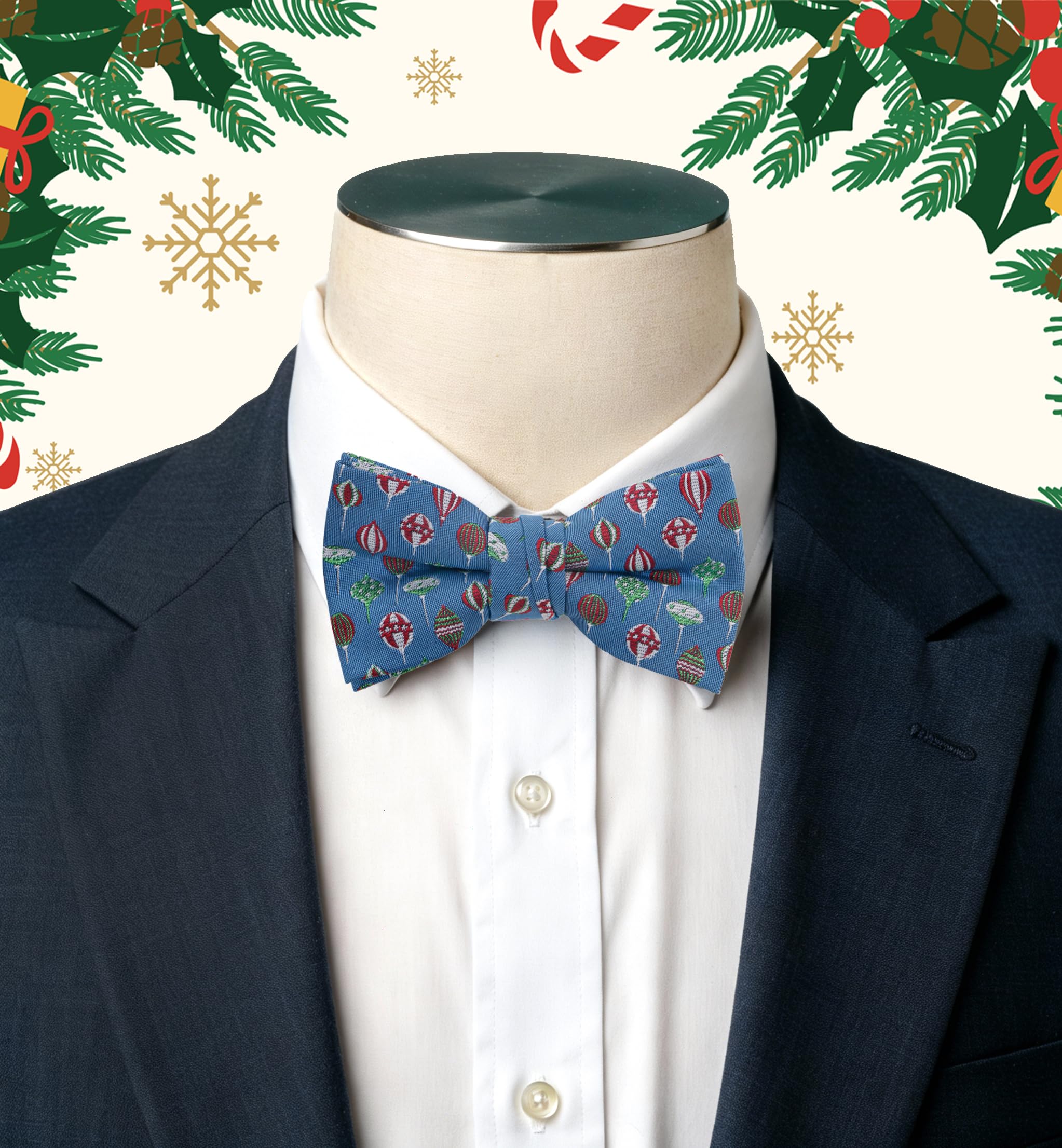 OCIA Holiday Pre-Tied Bowtie Christmas Halloween Festival Pattern Bow Tie for Men Boys - Image 5