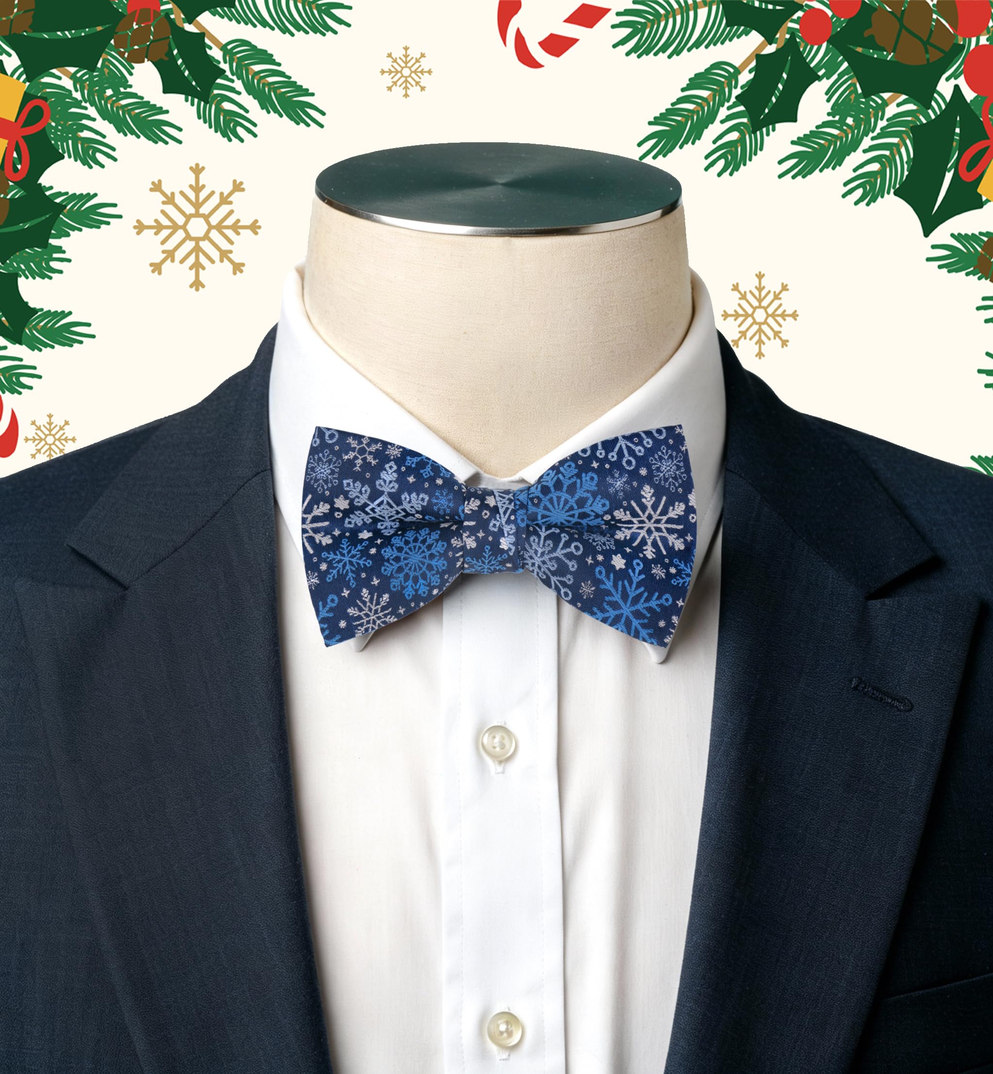 OCIA Holiday Pre-Tied Bowtie Christmas Halloween Festival Pattern Bow Tie for Men Boys - Image 4