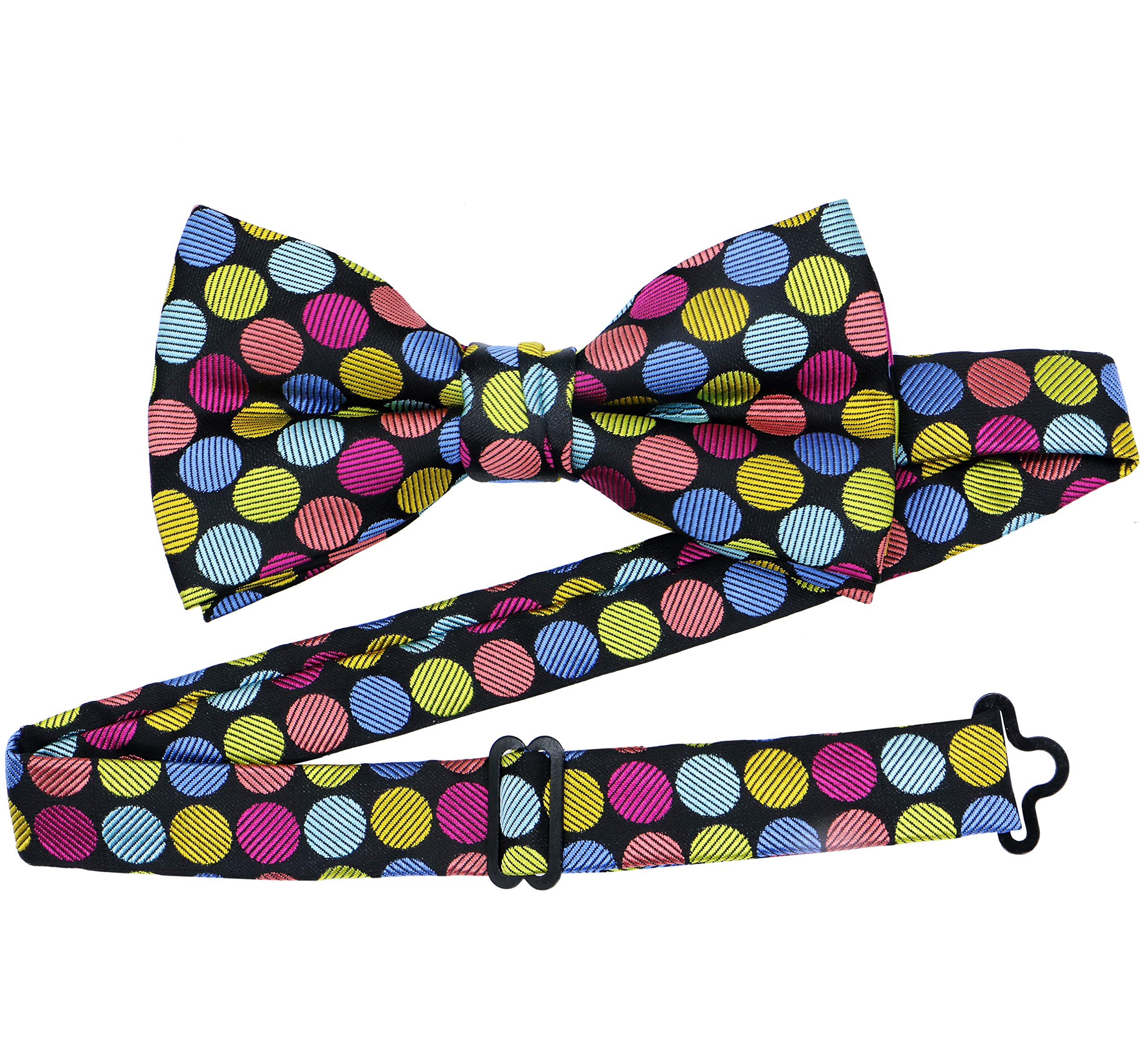 OCIA Men's Fun Pattern Pre-Tied Bow Tie Animal Music Plaid Floral Bowtie for Mens Boys - Image 4