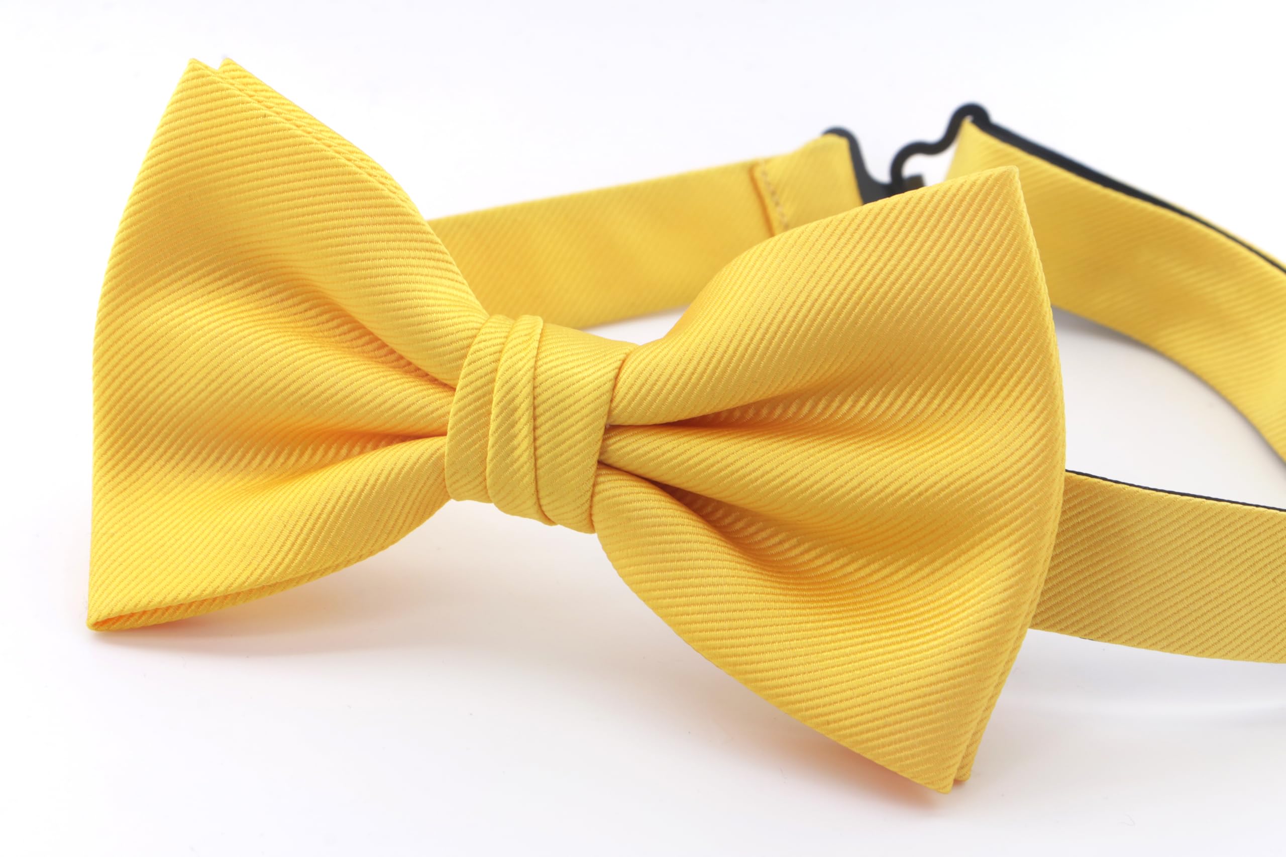 OCIA Mens Pre-tied Solid Bowtie Adjustable Formal Tuxedo Bow Tie for Wedding Party - Image 4